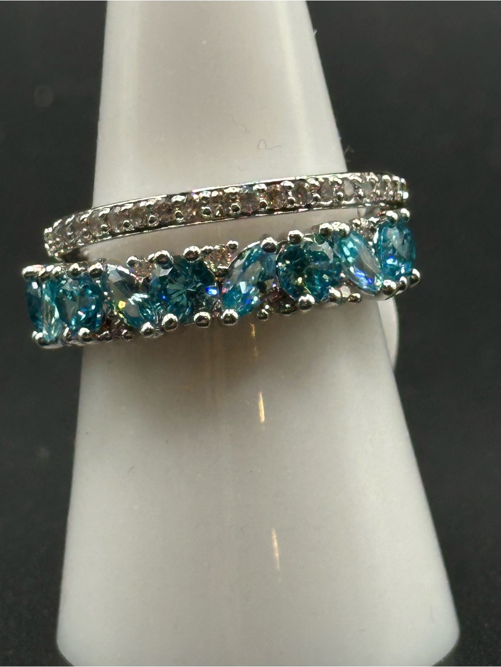 She Won’t Back Down ring, size 8, silver, RBP7471